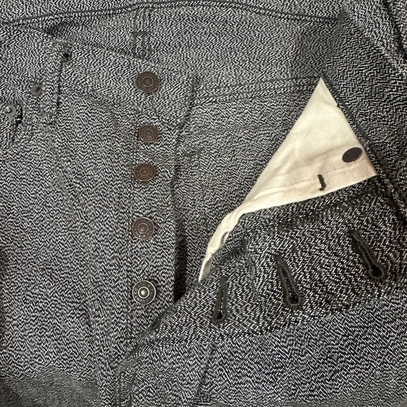 Full Count 1110- CVW Slim Straight Denim Selvedge 32 X 32 Black White Marbled - Picture 8 of 10